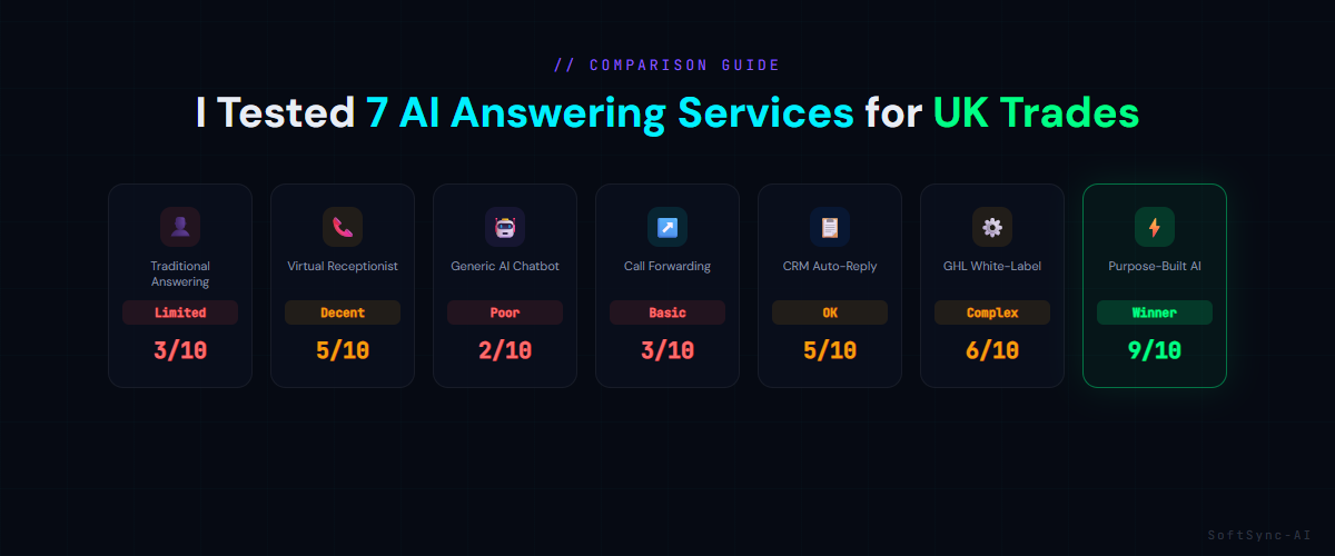 I tested 7 AI answering services for UK trades